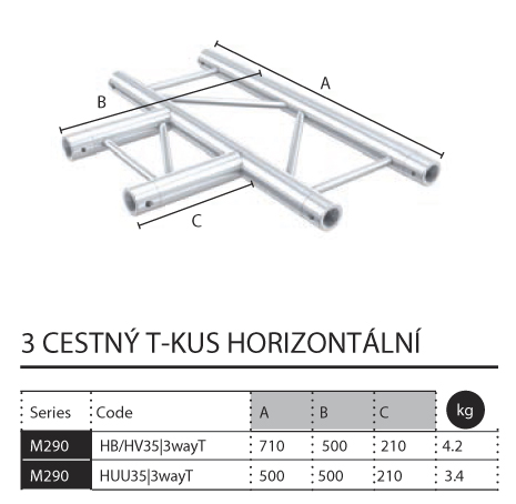021 - M290 Dual - T kus horizontální
