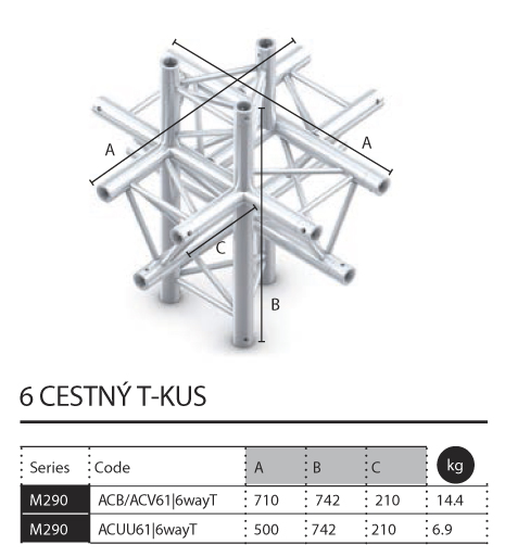 033 - M290 Trio - 6 cestný X kus