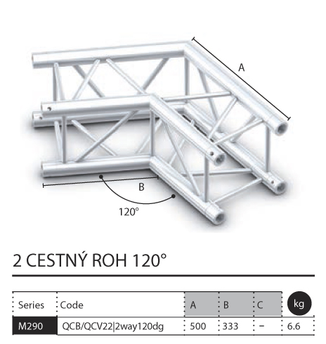 013 - M290 Quatro - 2 cestný roh 120
