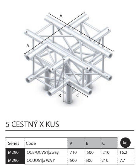 023 - M290 Quatro - 5 cestný X kus