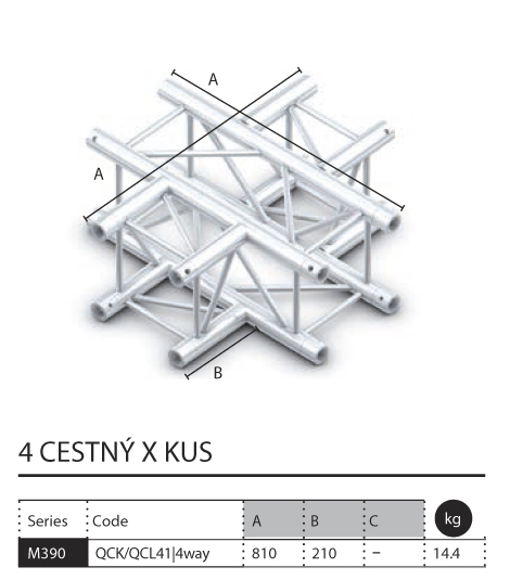 017 - M390 Quatro - 4 cestný X kus