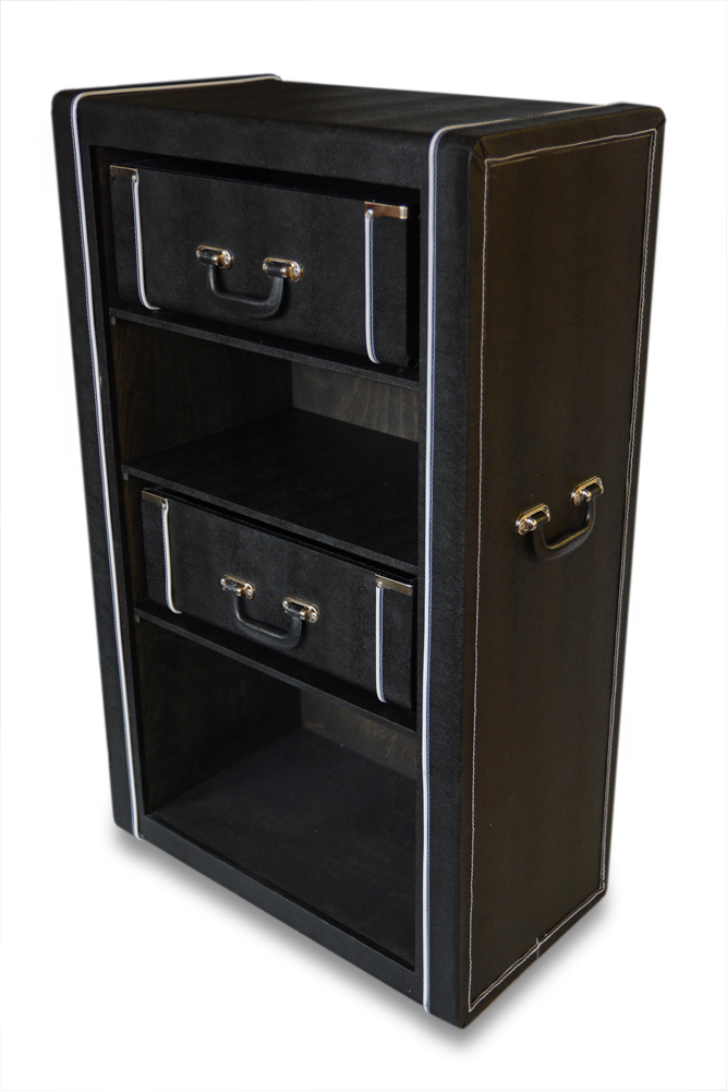 0017 - W1050 - Policová skříň - regál 60x32x100 cm - kůže